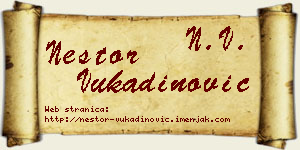 Nestor Vukadinović vizit kartica